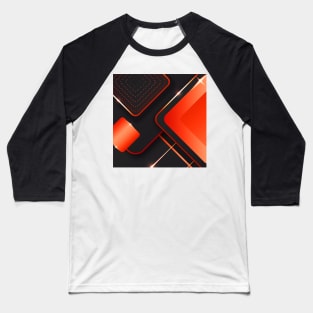 Abstract Art Orange Baseball T-Shirt